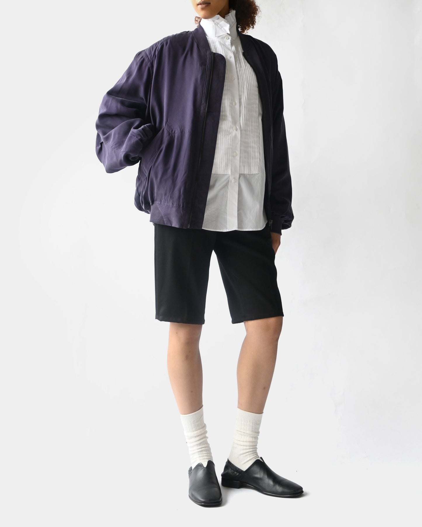 100% Silk Zip Up Jacket