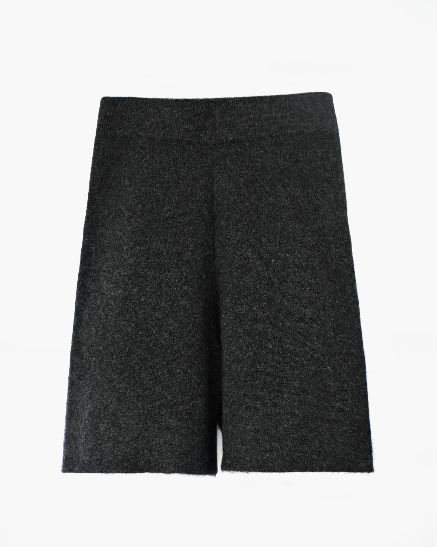404 Cashmere Rib Shorts - Charcoal