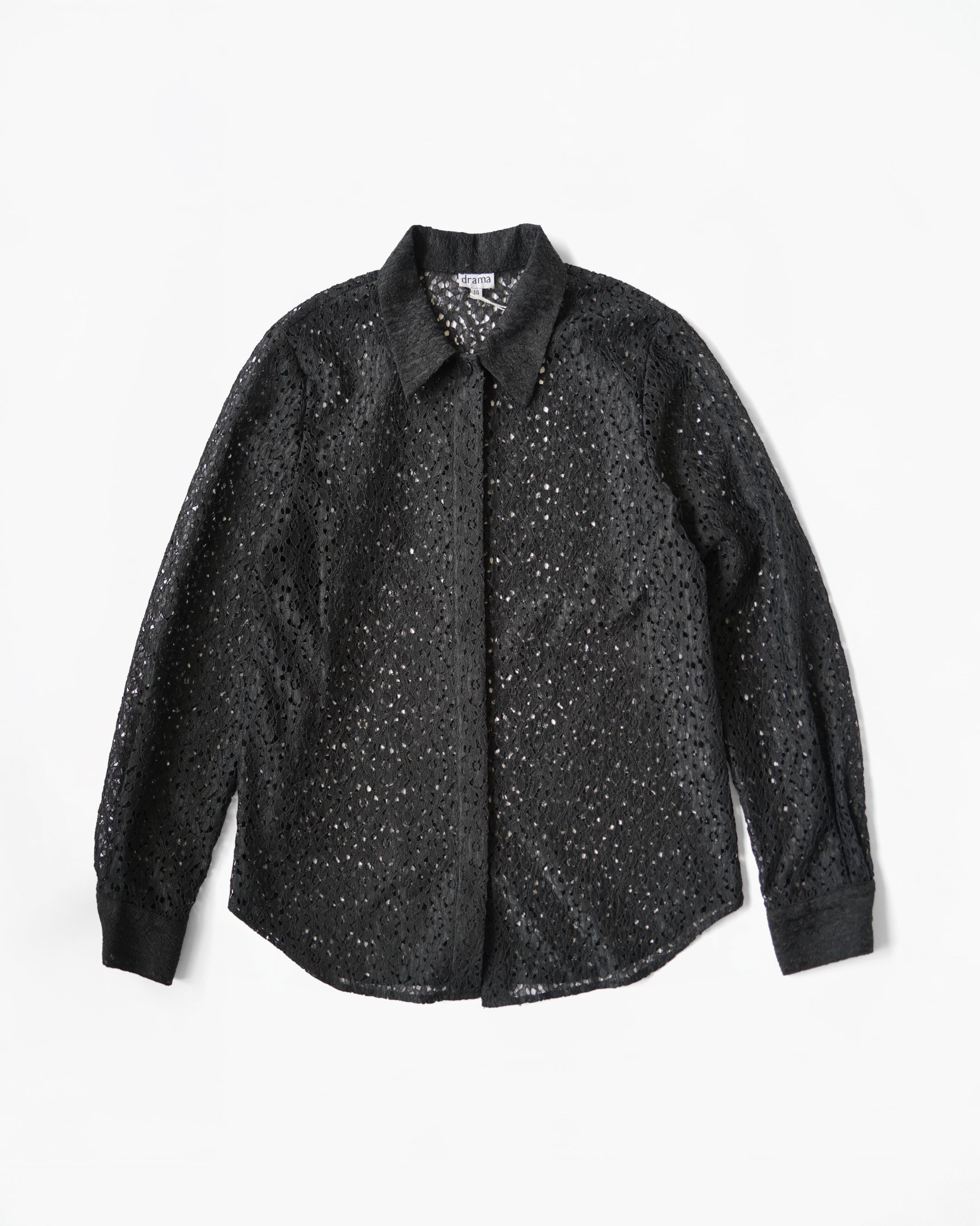 Sheer Black Lace Shirt