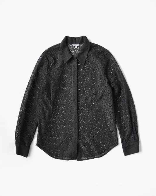 Sheer Black Lace Shirt