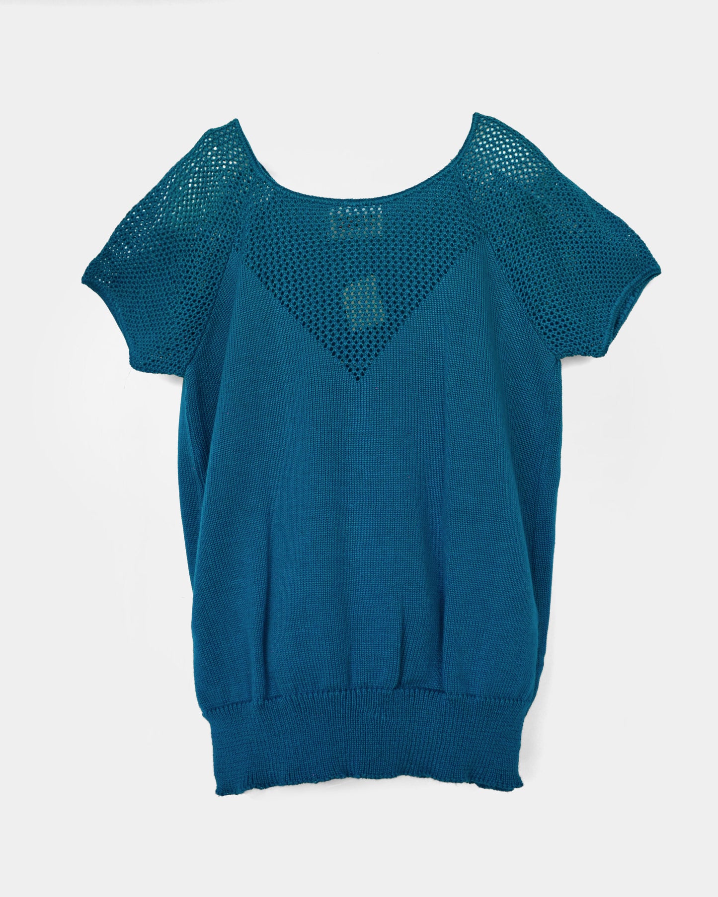 70'S S/S Knit Top - Blue