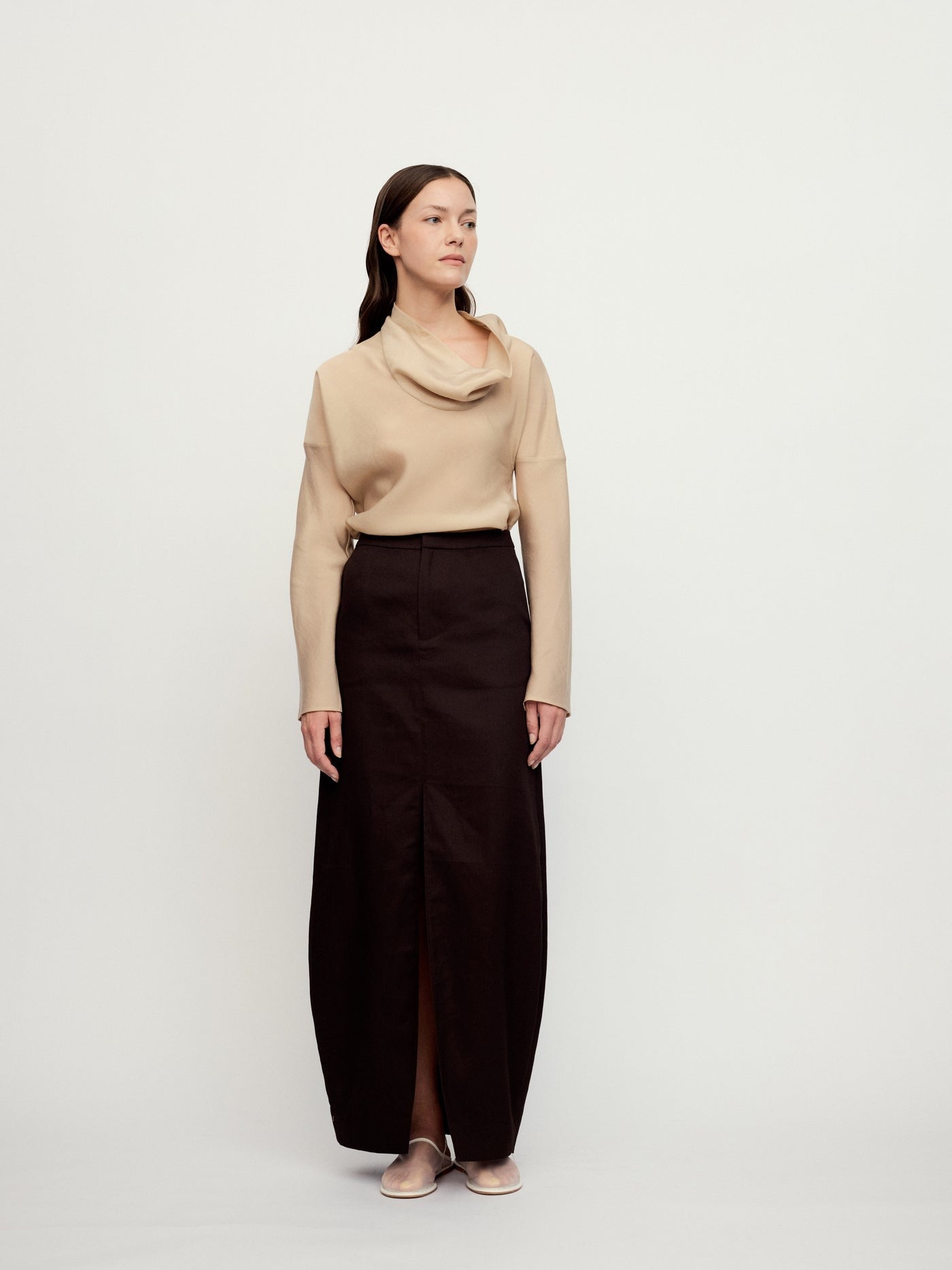 "RUOHAN" DEEP BROWN PANTS SKIRT