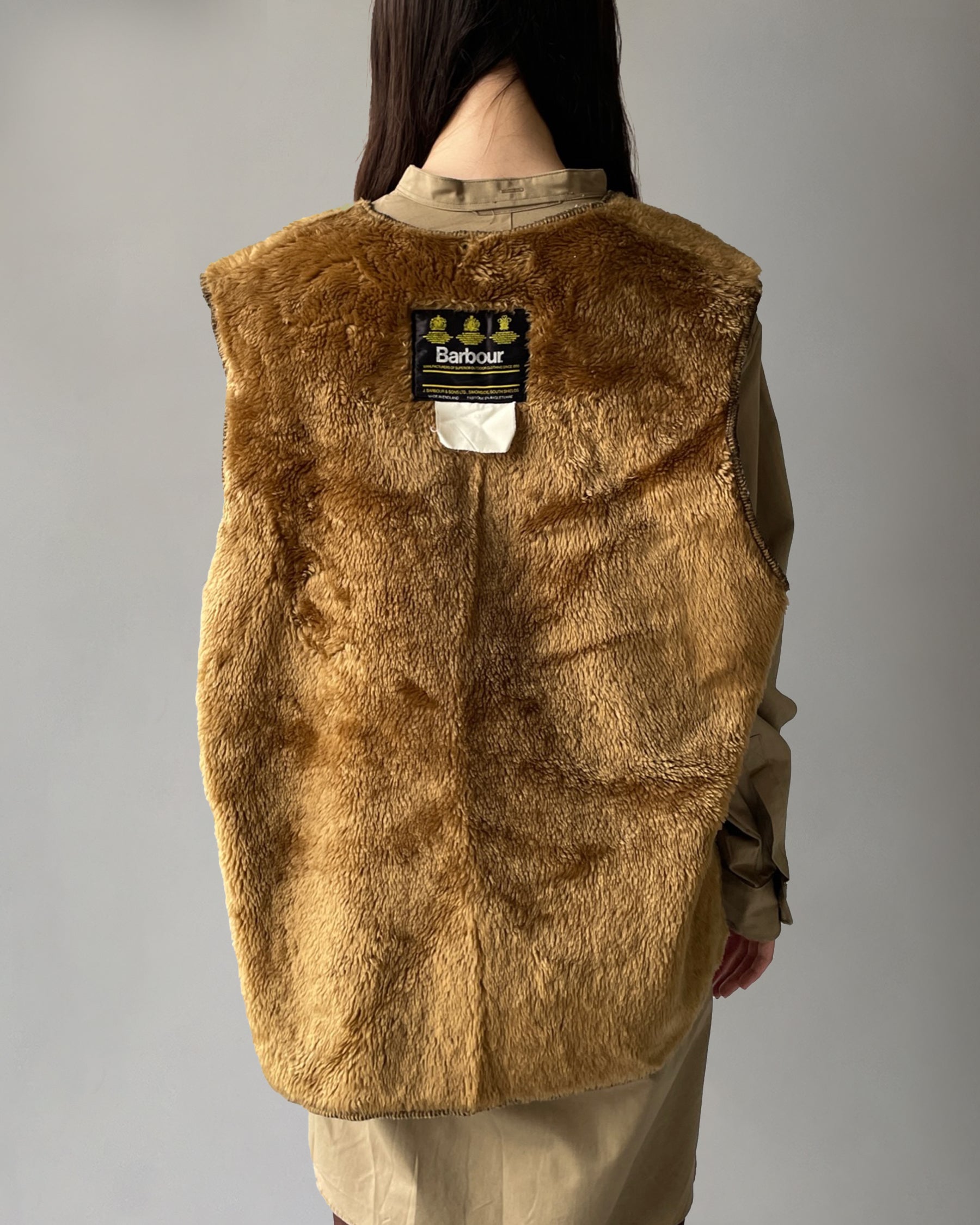 デッドストック] Barbour Faux Fur vest Made in UK – studiolab404.com