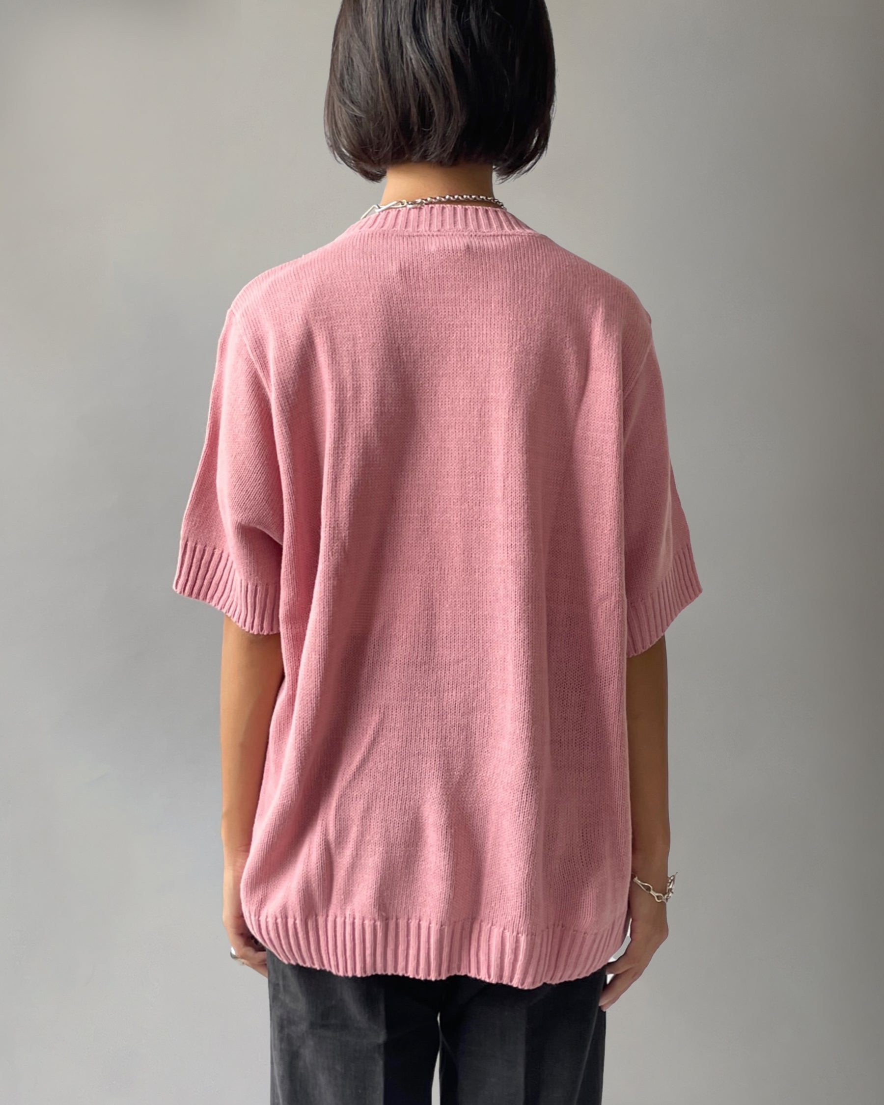 Acrylic Smoke Pink S/S Sweater