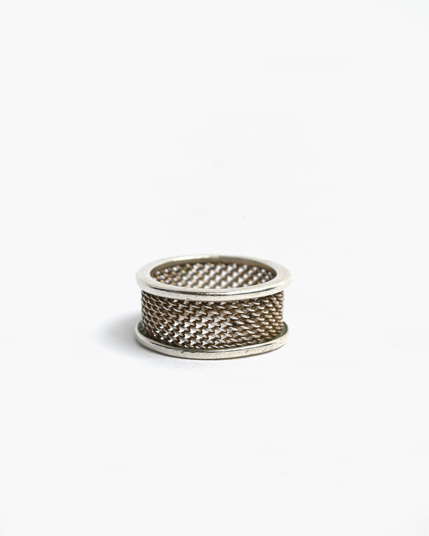 Tiffany & Co. Sterling Mesh Band Ring - 11号