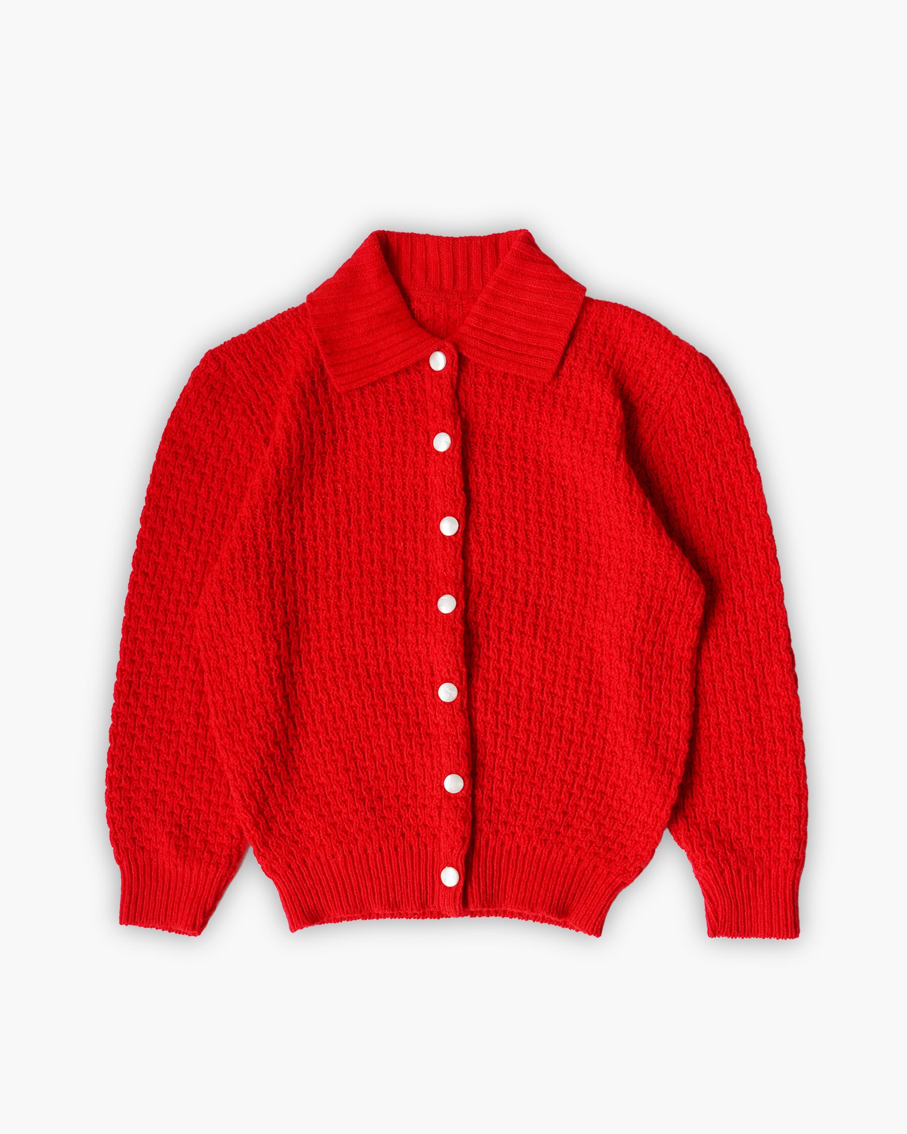 70s Red Cardigan