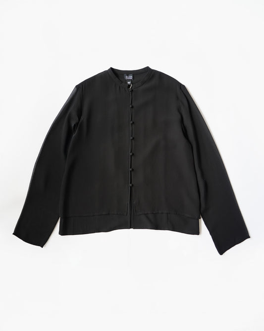 100% Silk Black Chinese Button Jacket