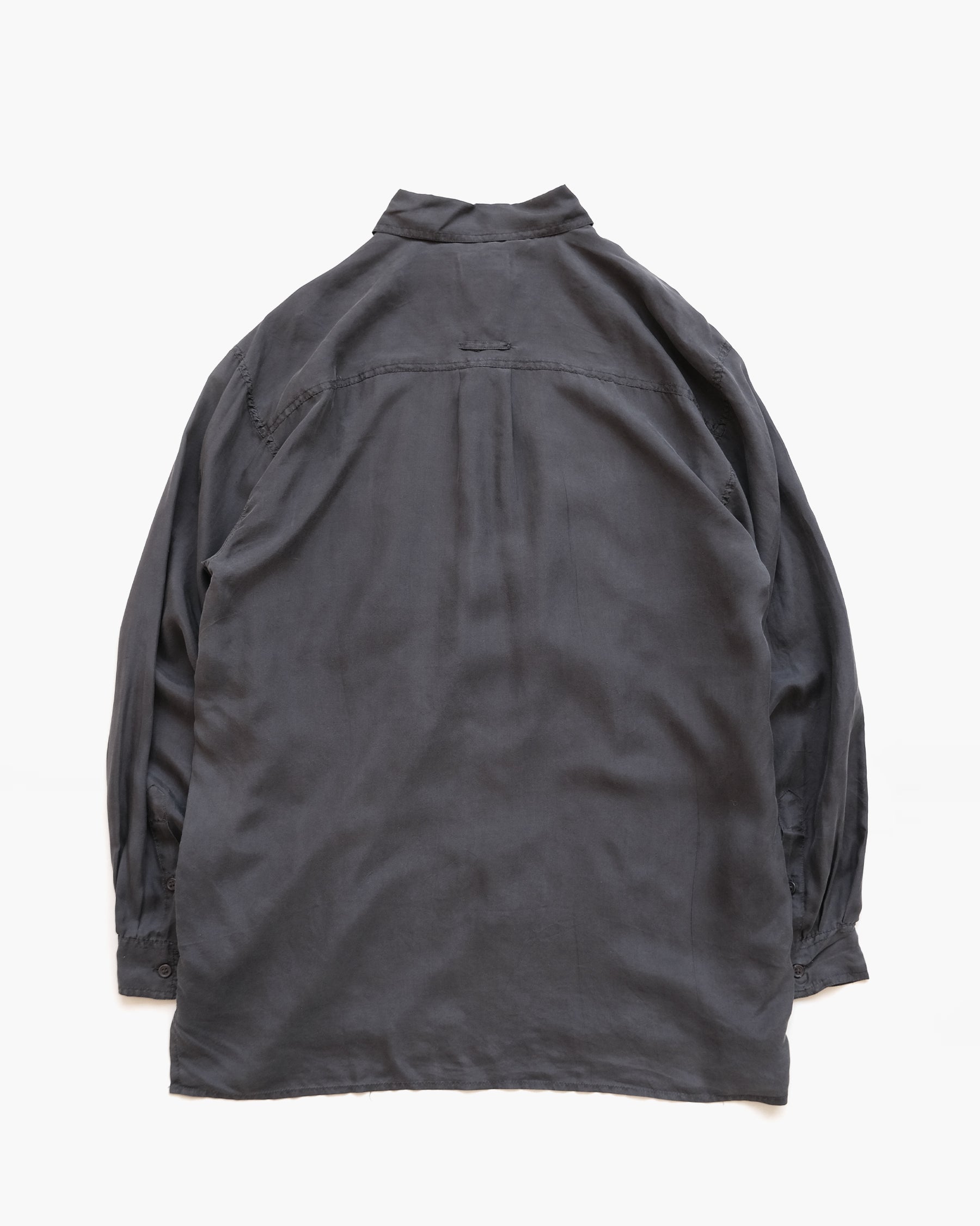 N.O.S  100% Silk Shirts - Charcoal