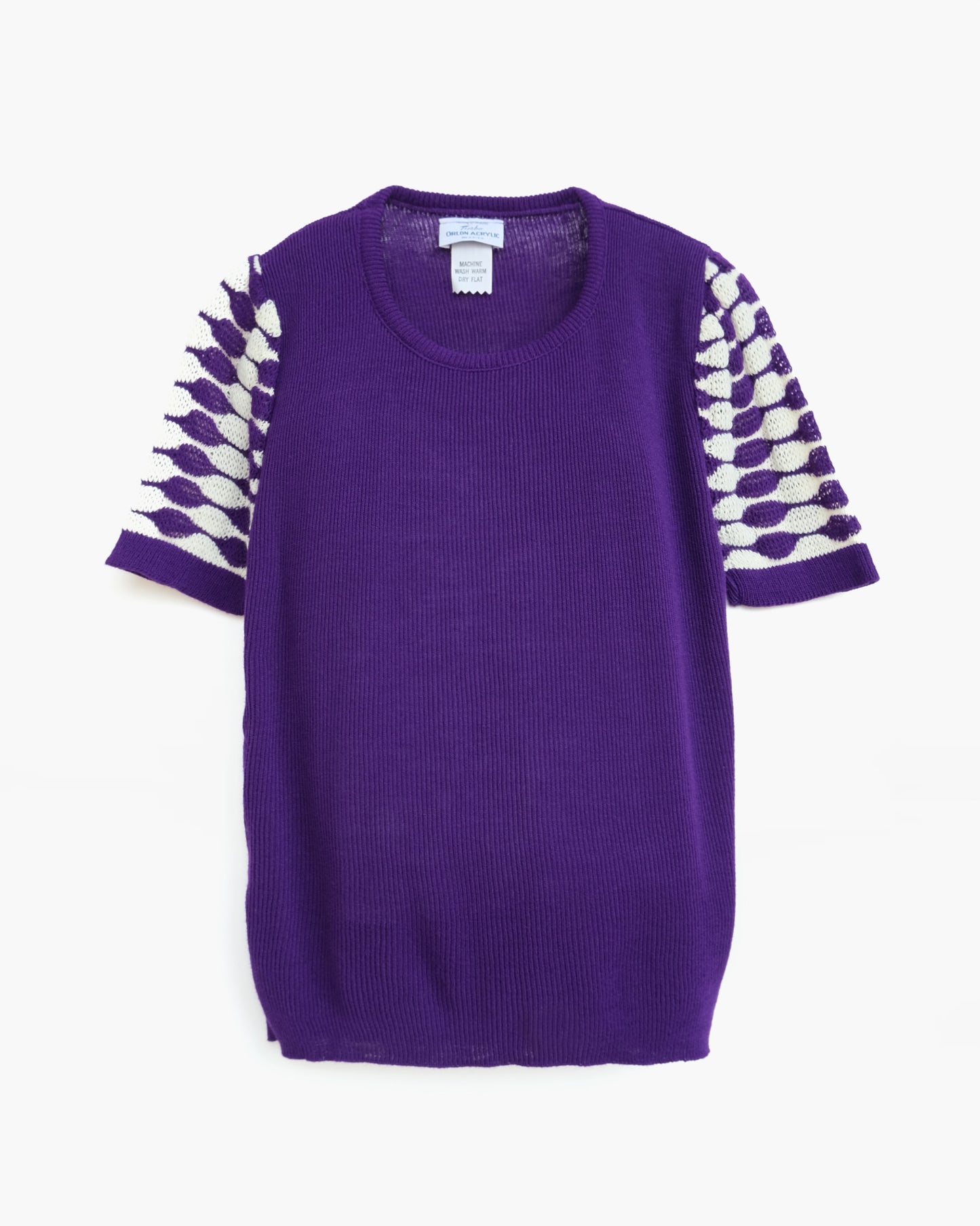 S/S Purple Knit Top