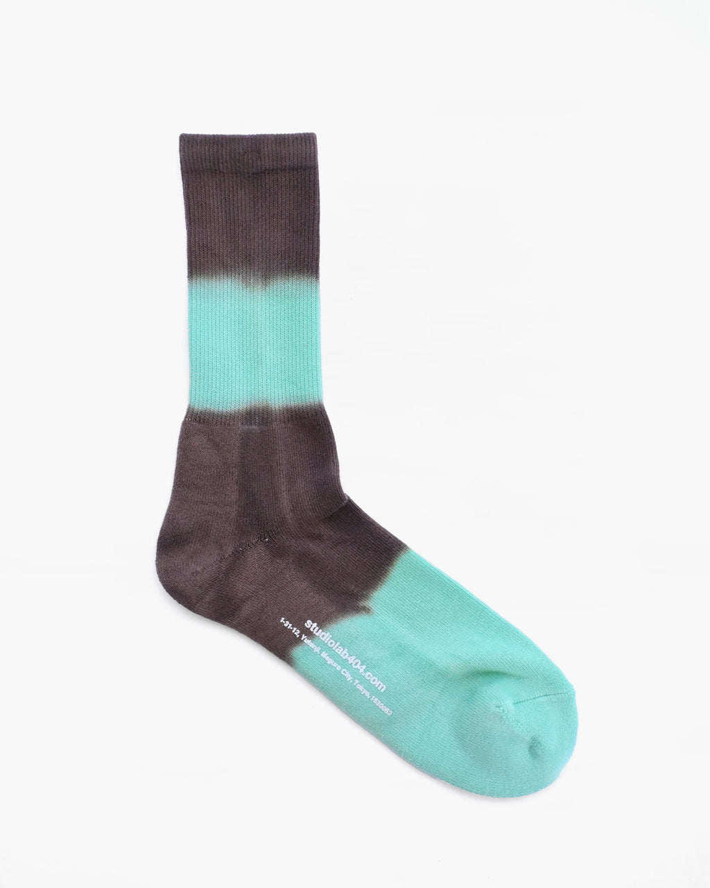 404 Gradation Pile Socks - Mint × Dark Gray