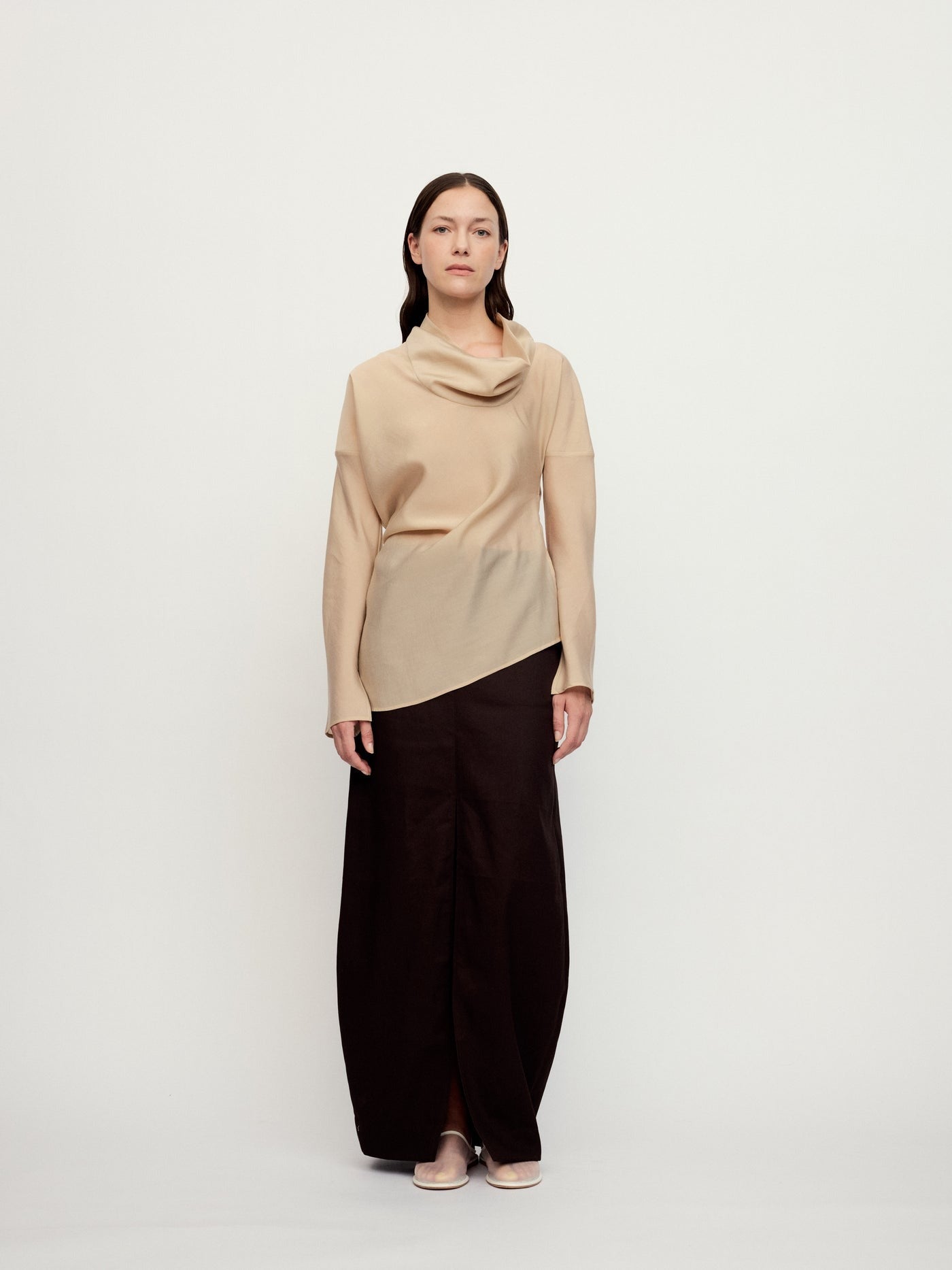 "RUOHAN" LIGHT CAMEL CIELO TOP