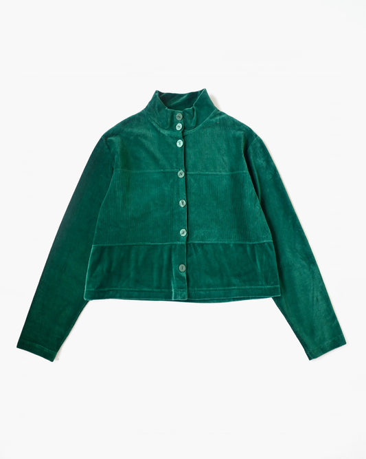 Velour Stand Collar Shirt