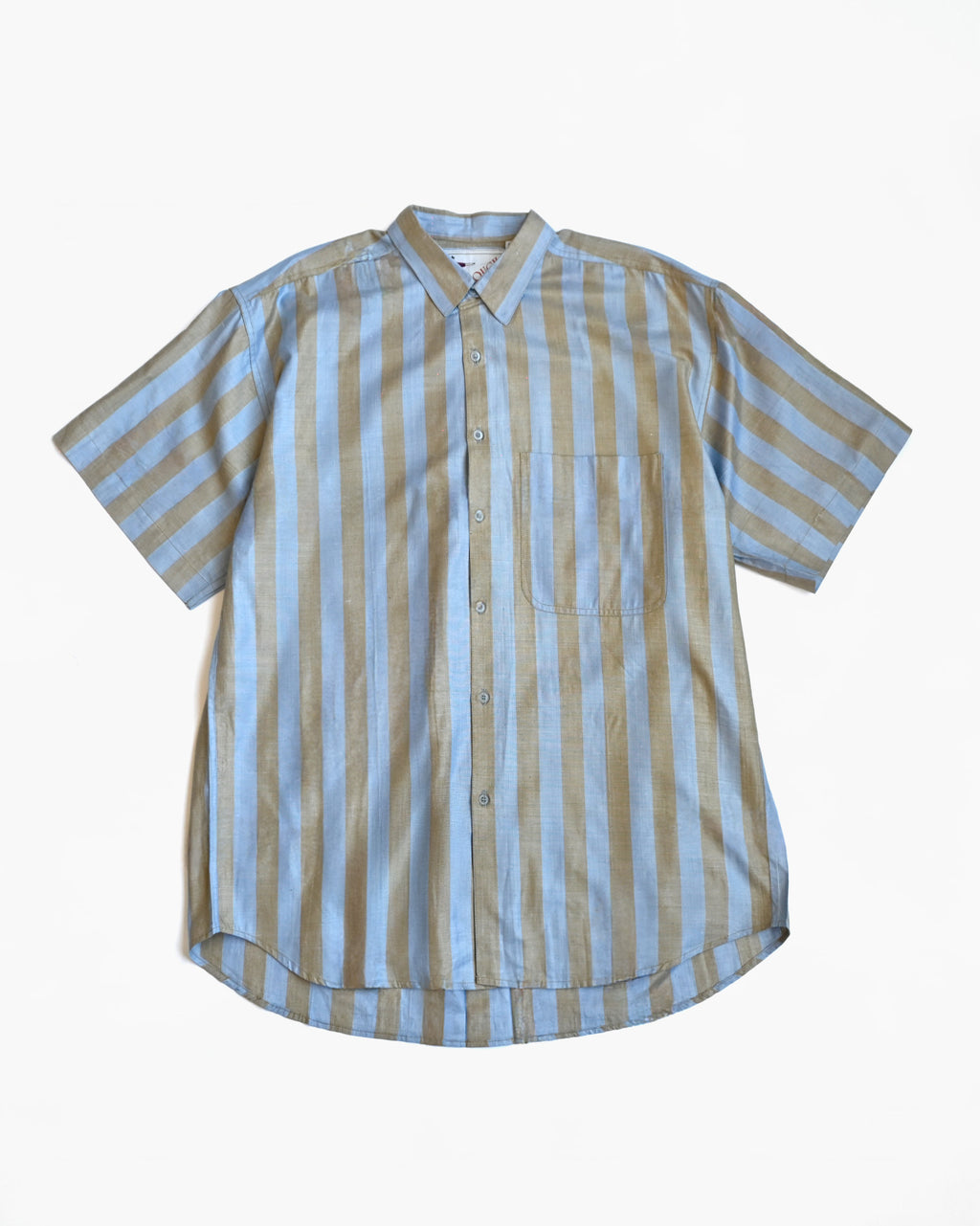 "GOOUCH" Rayon x Cotton Striped Shirt