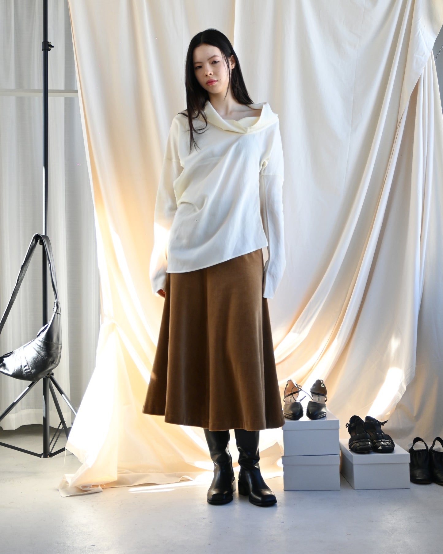 Velour Skirt - Brown