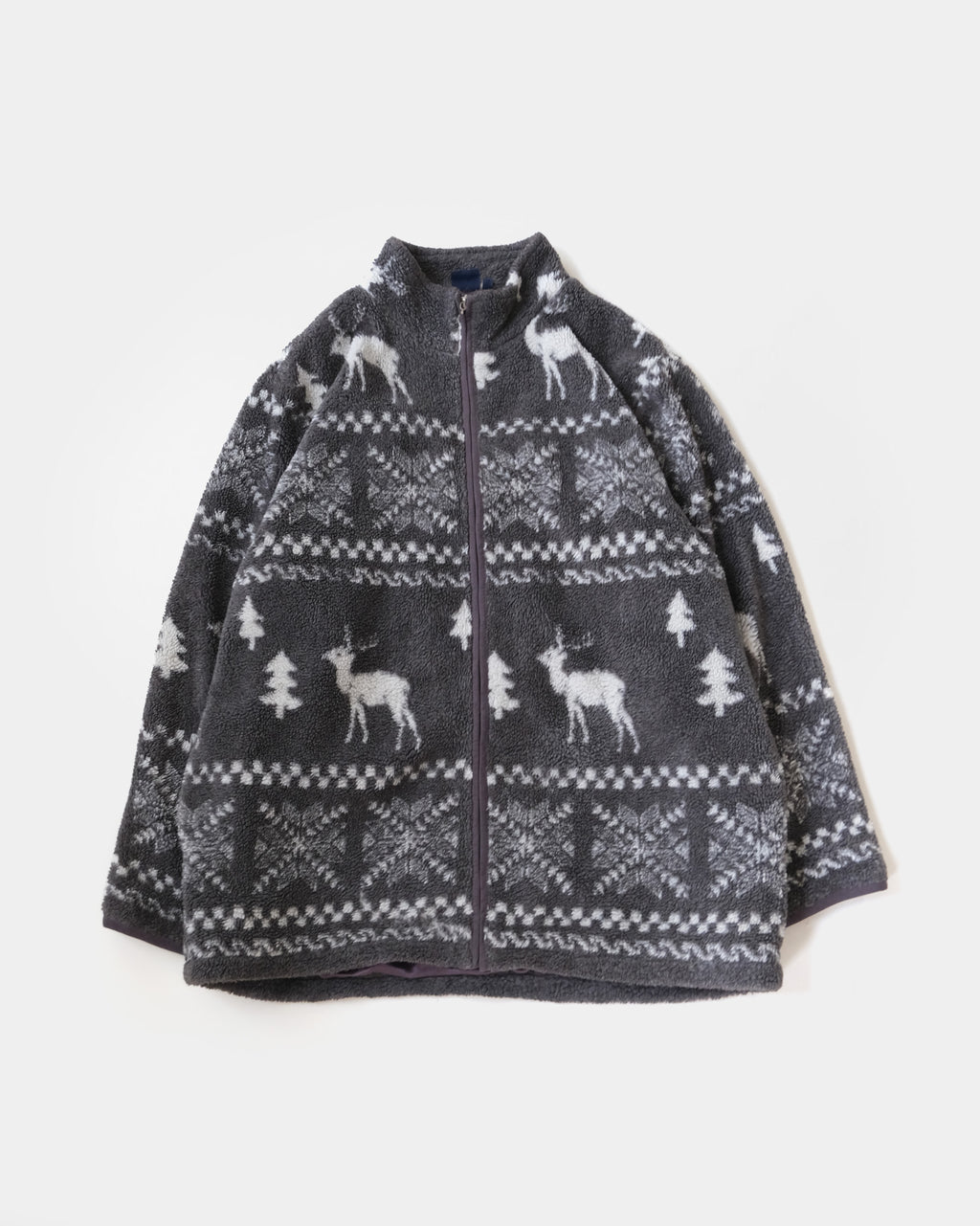 90s Patterned Fleece Jacket