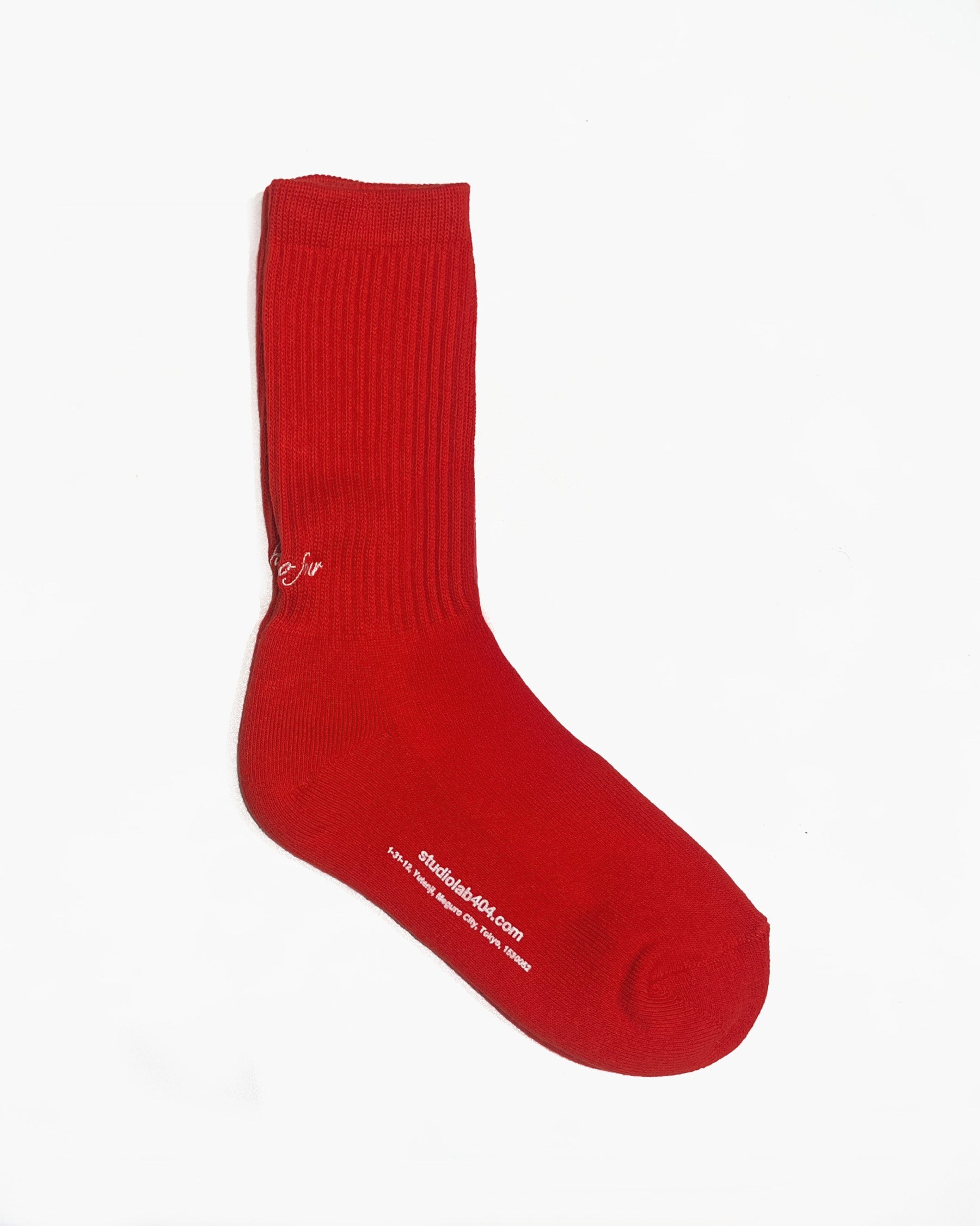 "four o four" Rib Socks - Red