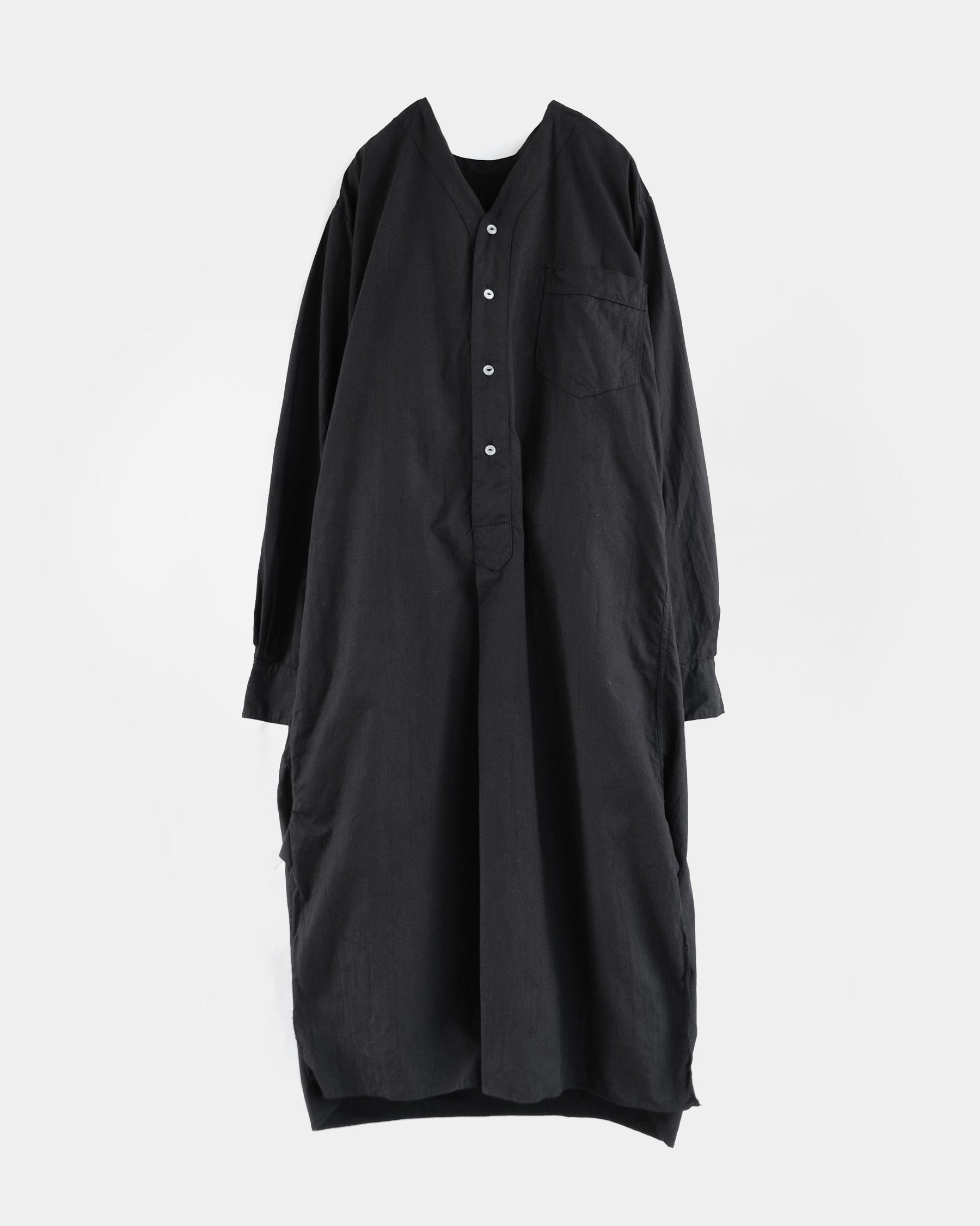 Over-Dyed White Cotton Long Shirt