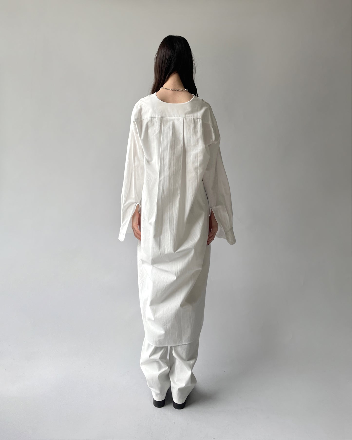 White Cotton Long Shirt