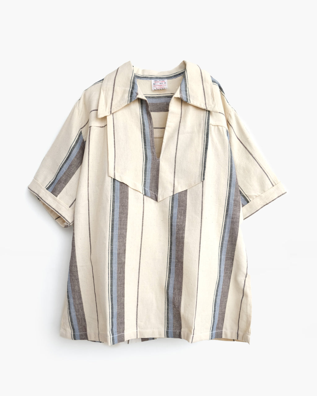 Stripe Pullover Cotton Shirt