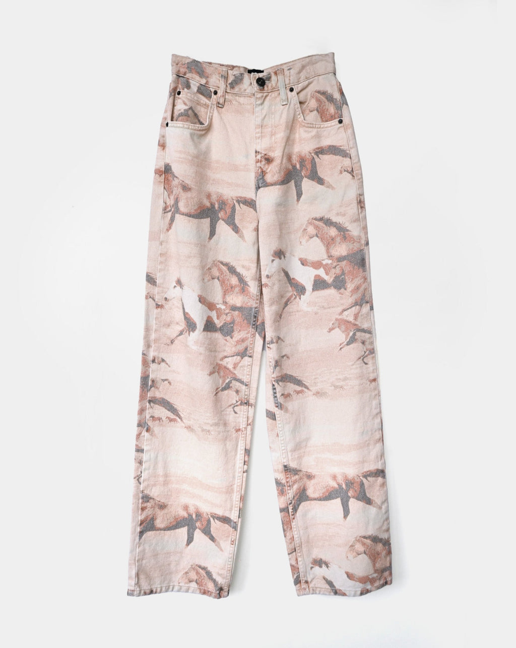 Printed High-Rise Pants