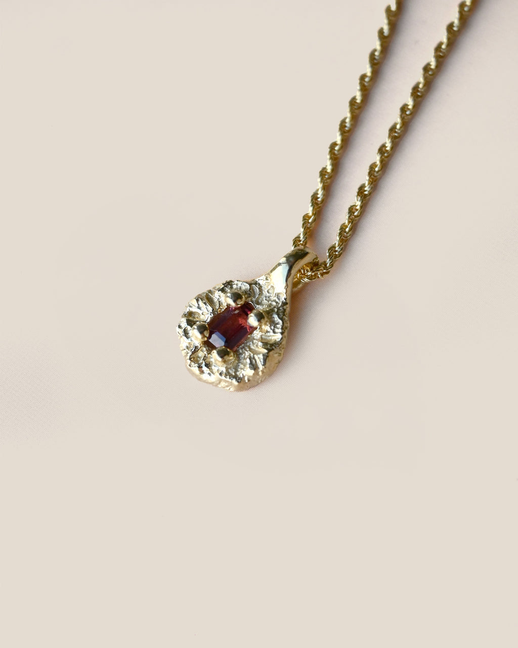 "Isabella Etou" Garnet Space Rock Necklace
