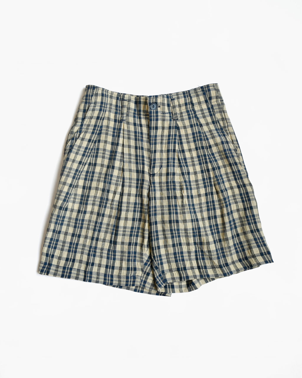 "GOOUCH" Rayon Plaid Shorts