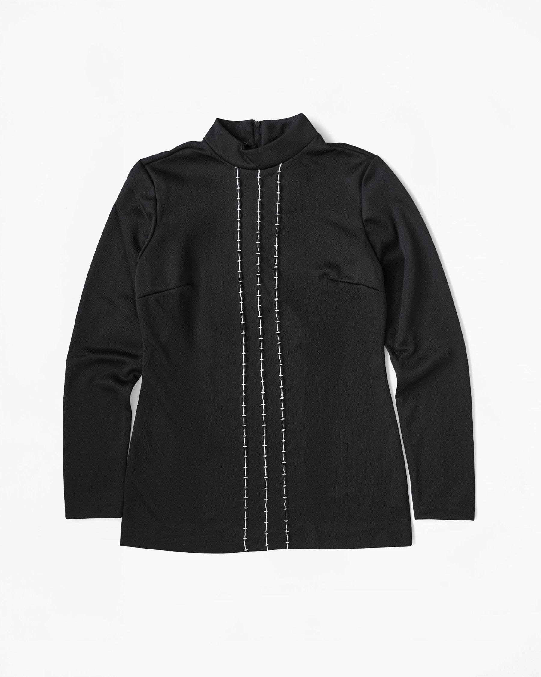 1970's Mock-Neck Long-Sleeve Top