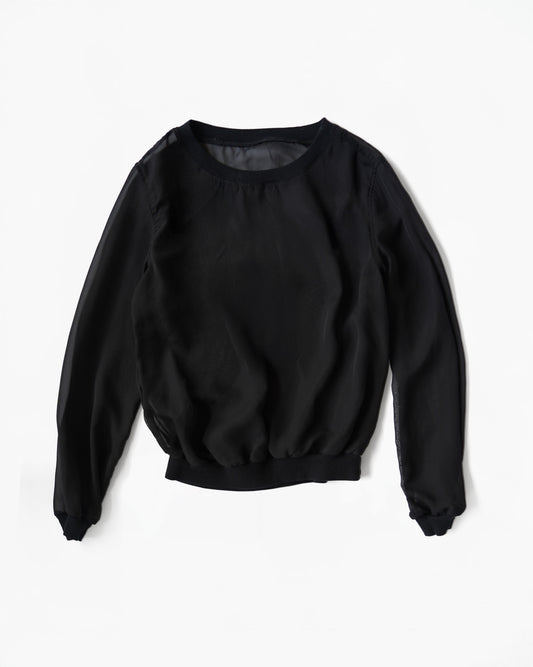 Sheer Blouson Pullover