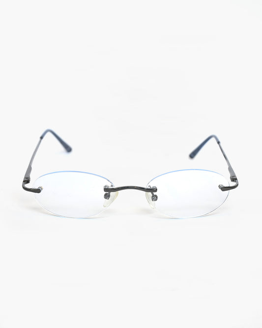 NOS 90s Light Blue Lens Frameless Sunglasses