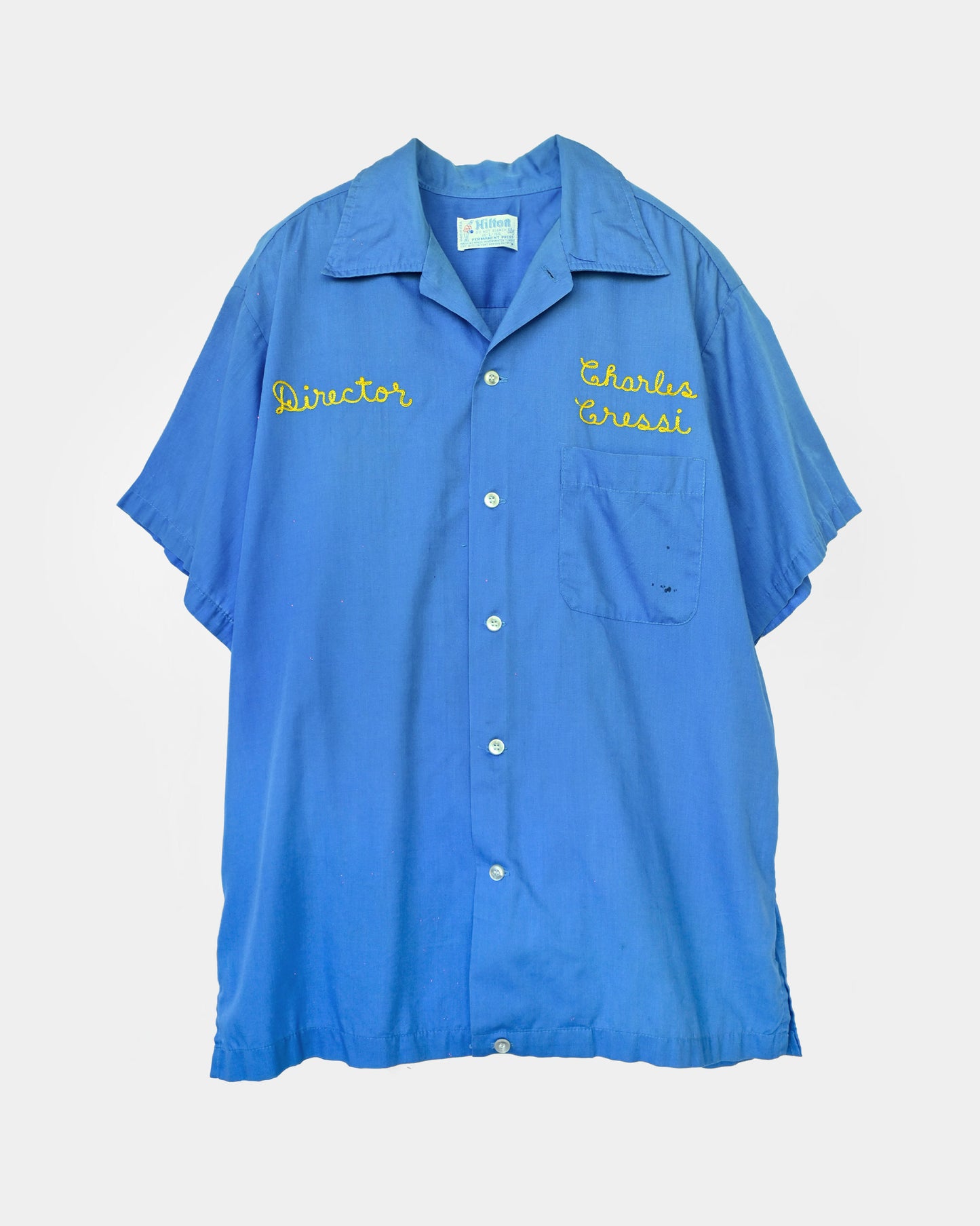 Embroidered Blue S/S Shirt