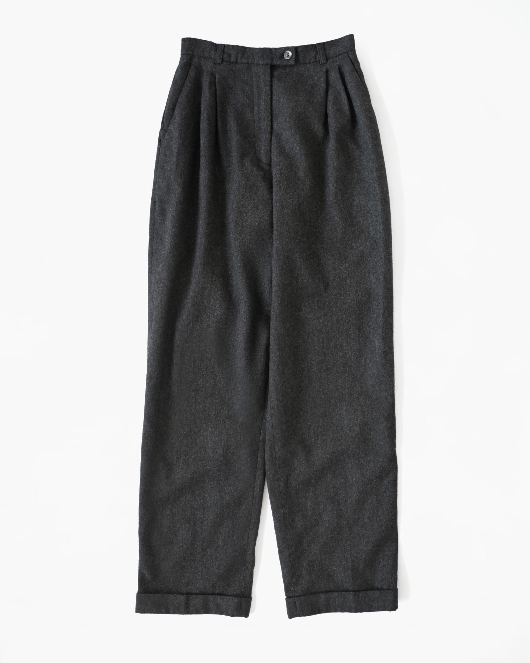 Wool x Cashmere Grey Trousers