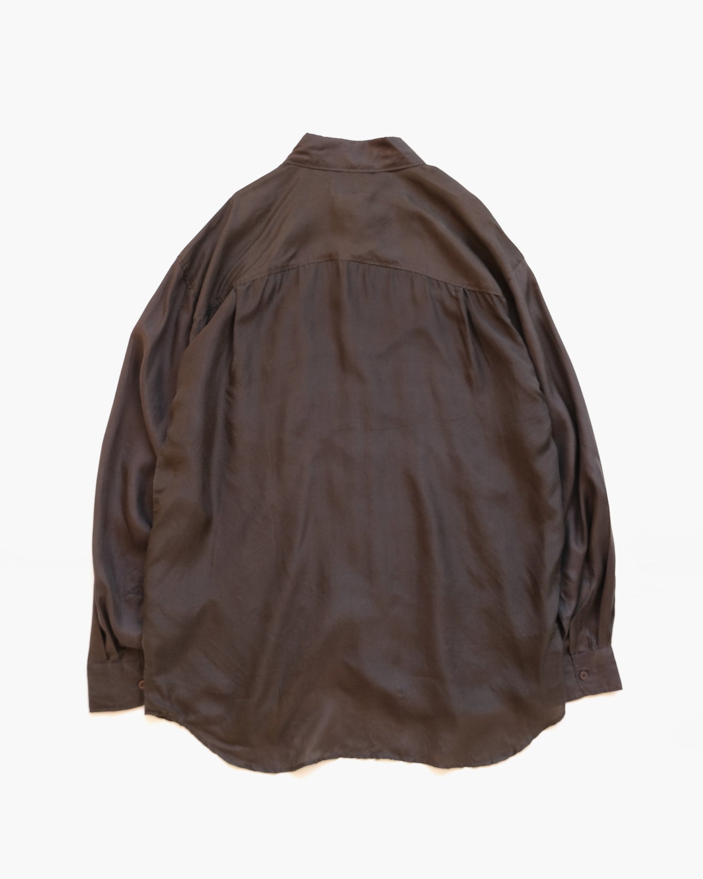 100% Silk Shirts - Brown x Olive