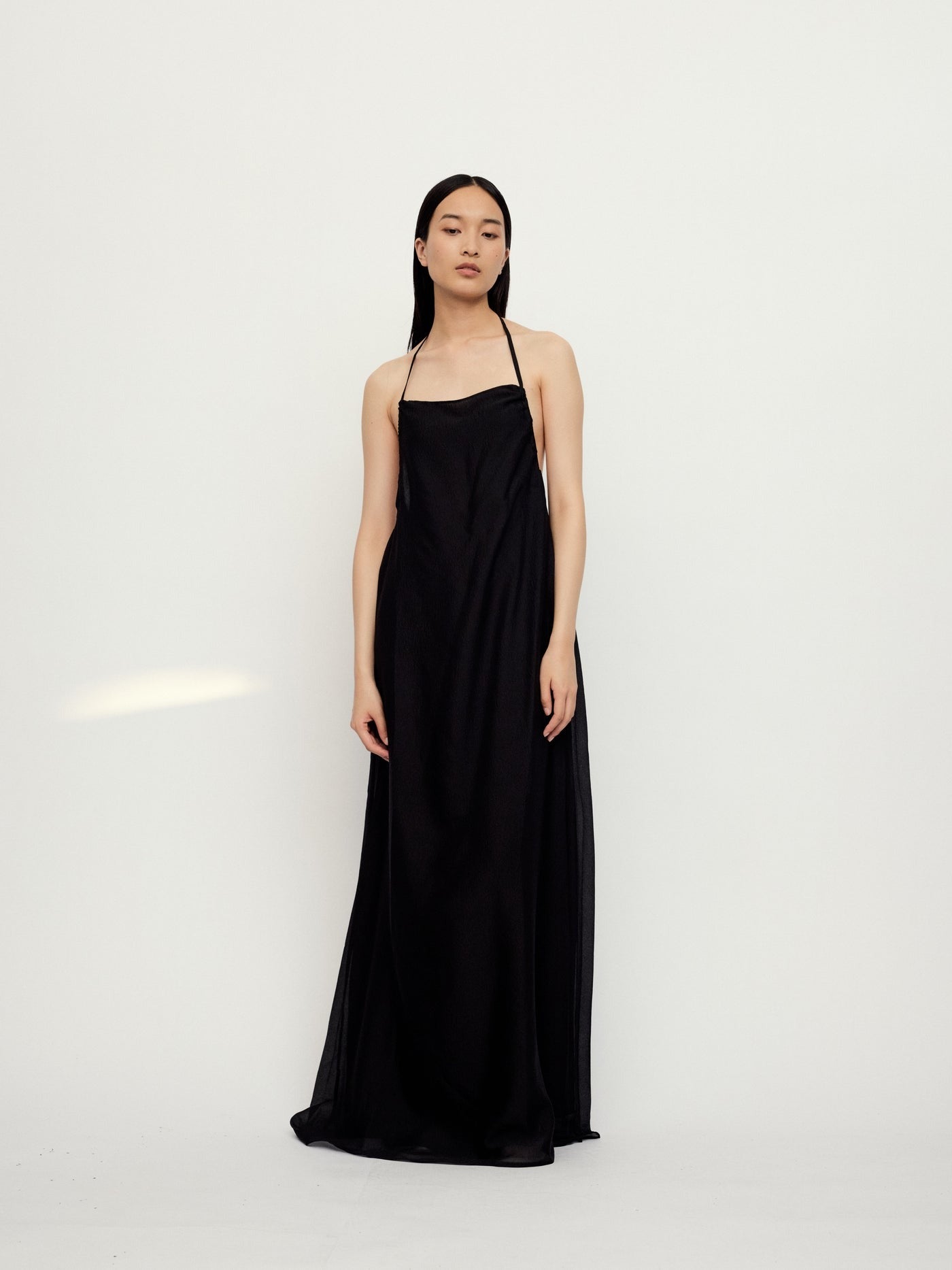 "RUOHAN" JET BLACK LENA DRESS