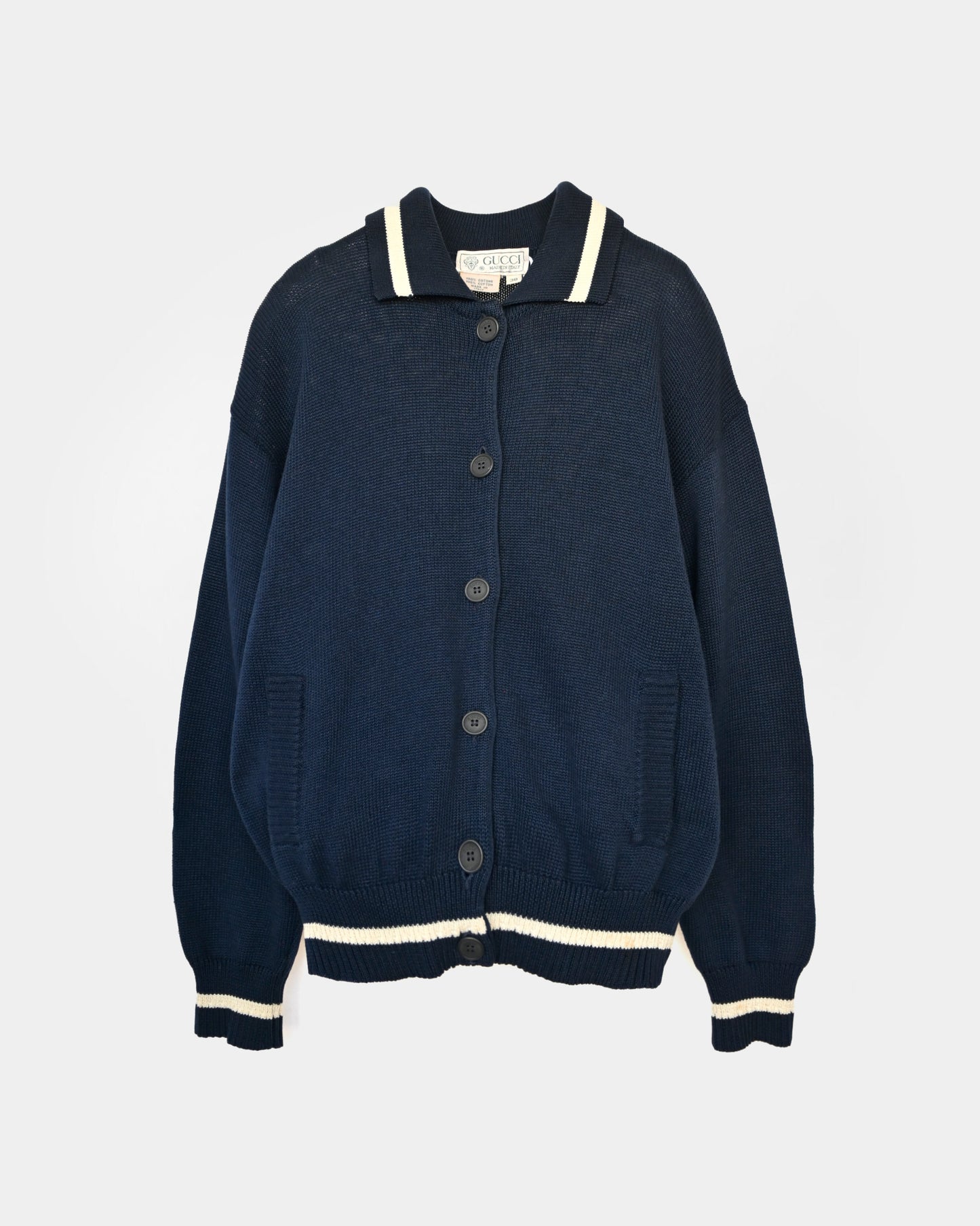 1980s "GUCCI" Sailboat Sweater Cardigan