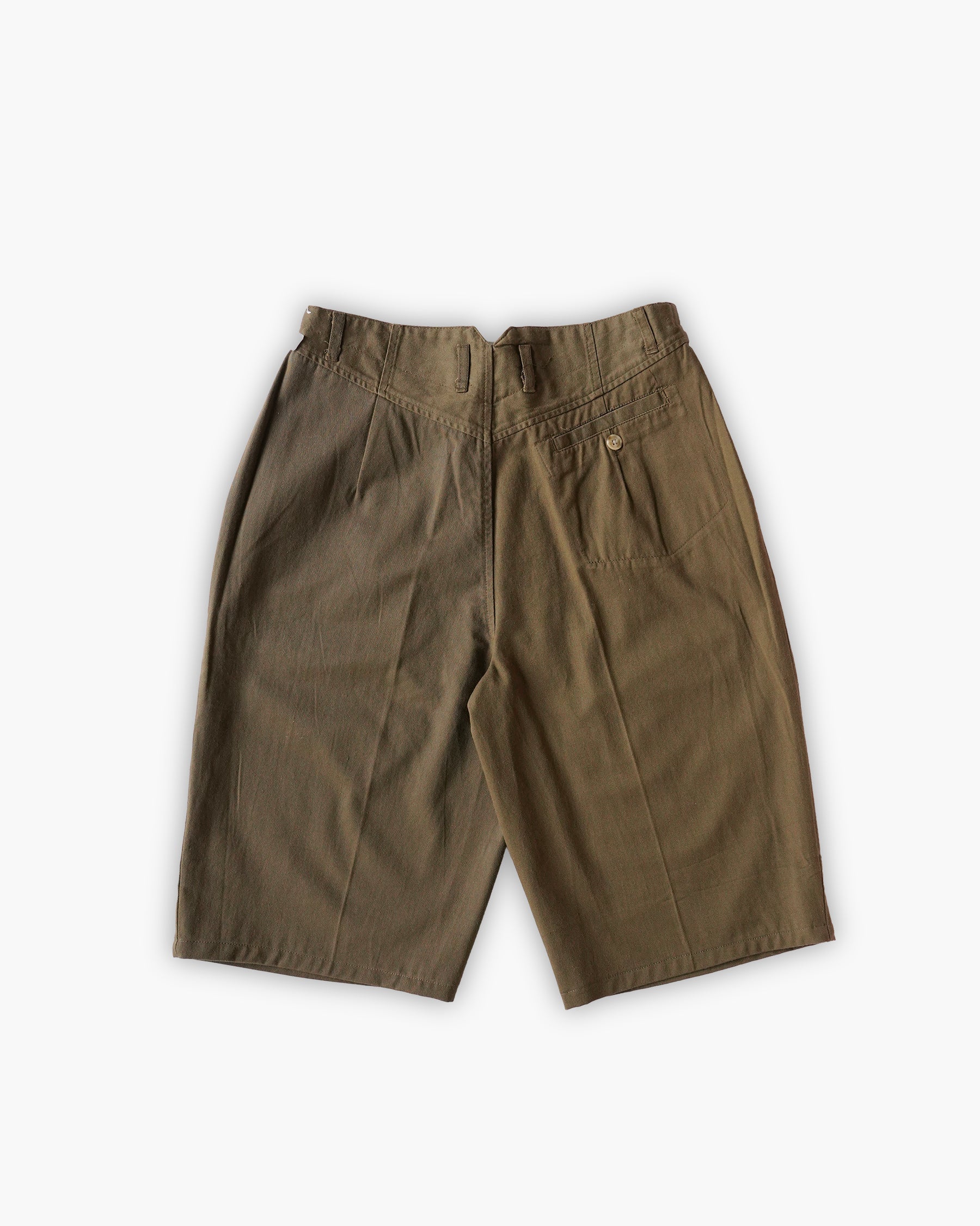 "Woolrich" Cotton Tuck Short Trousers - Brown