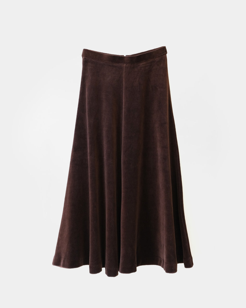 Velour Skirt - Dark Brown