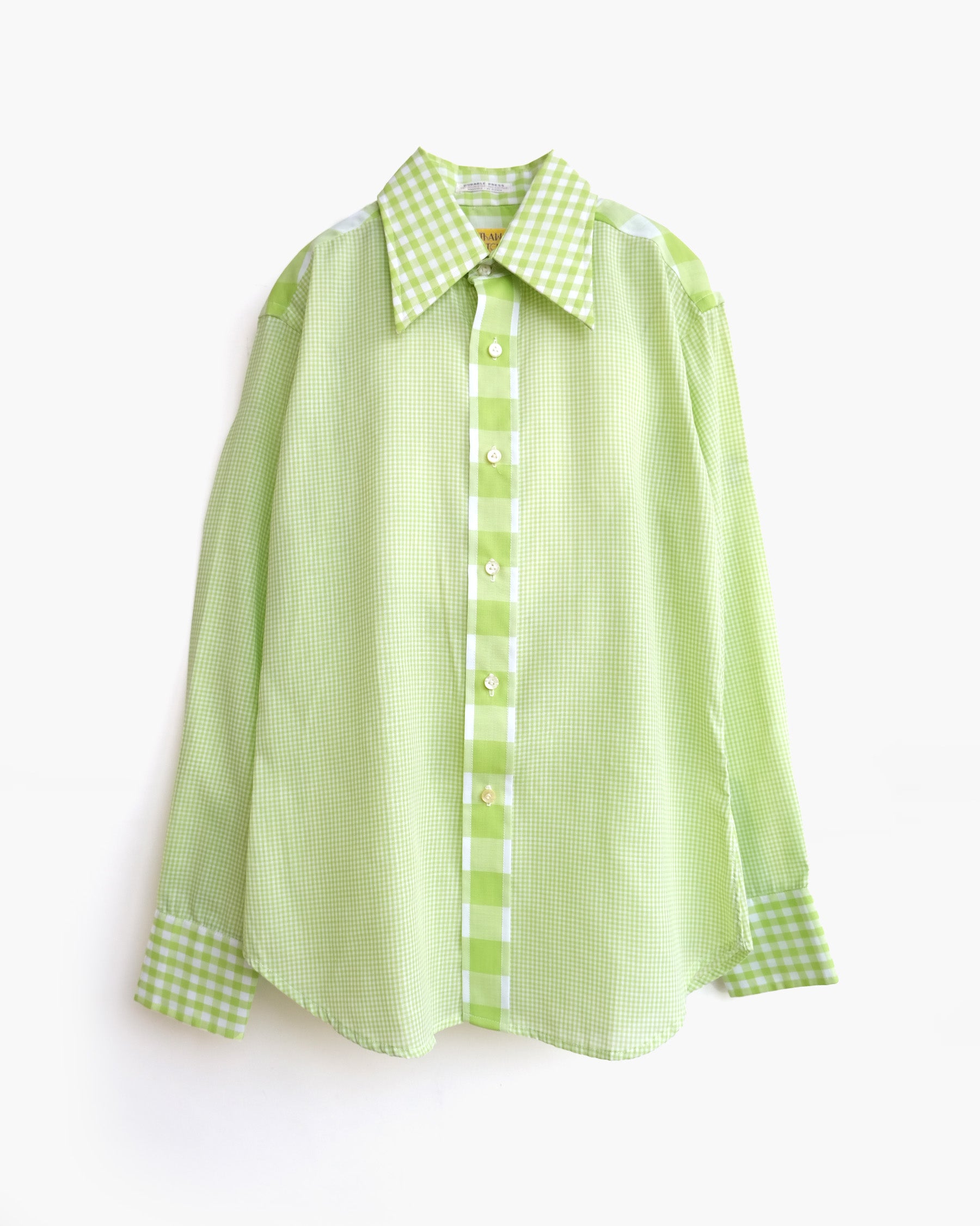 70s Patterned Cotton L/S Shirt