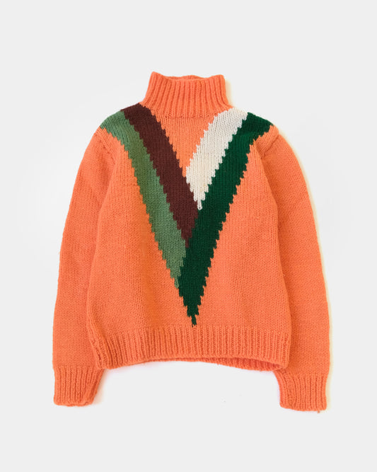 80s Wool Patterned Sweater