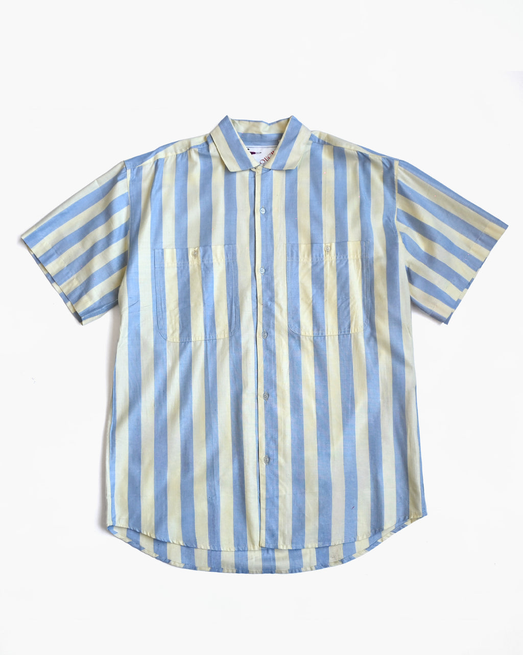 "GOOUCH" Rayon x Cotton Striped Shirt