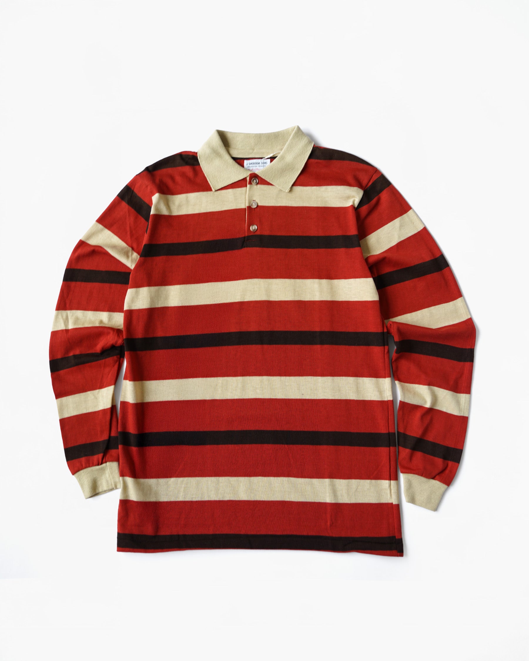 1980's Wide Stripe Rugby Polo Shirt