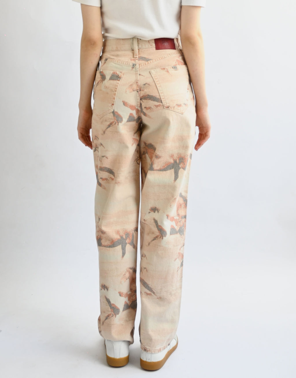 Printed High-Rise Pants