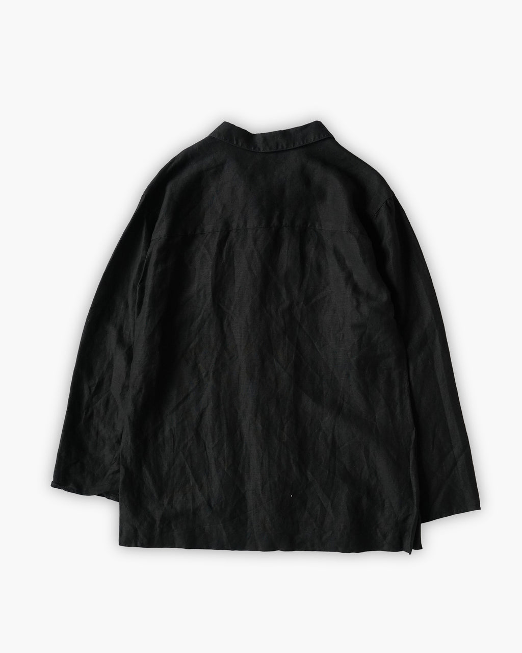 Linen Rayon Open Collar Jacket