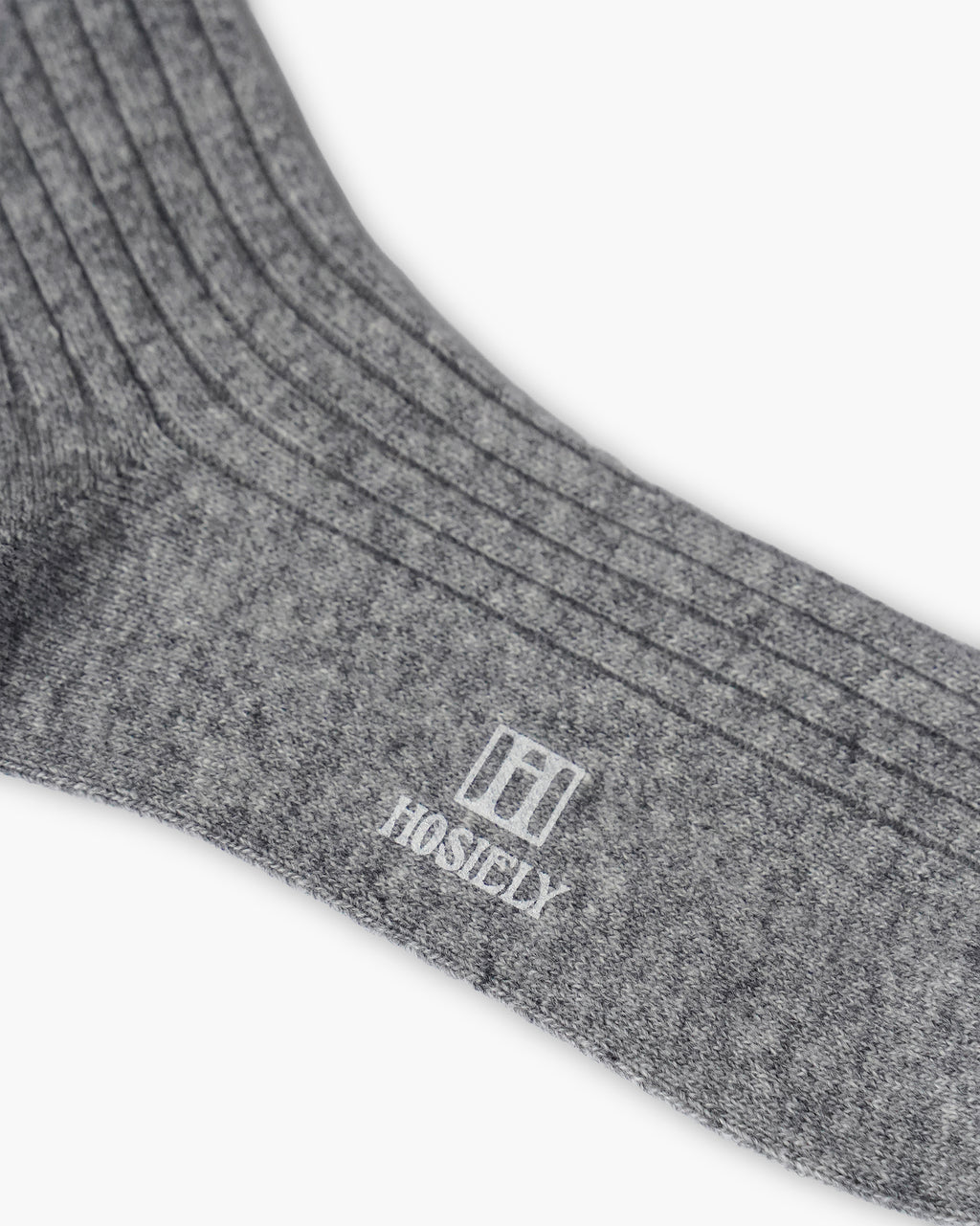 404 Rib Cashmere Wool Hi Socks - Gray