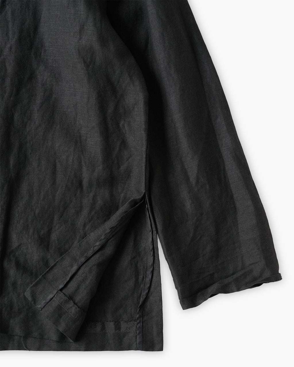 Linen Rayon Open Collar Jacket