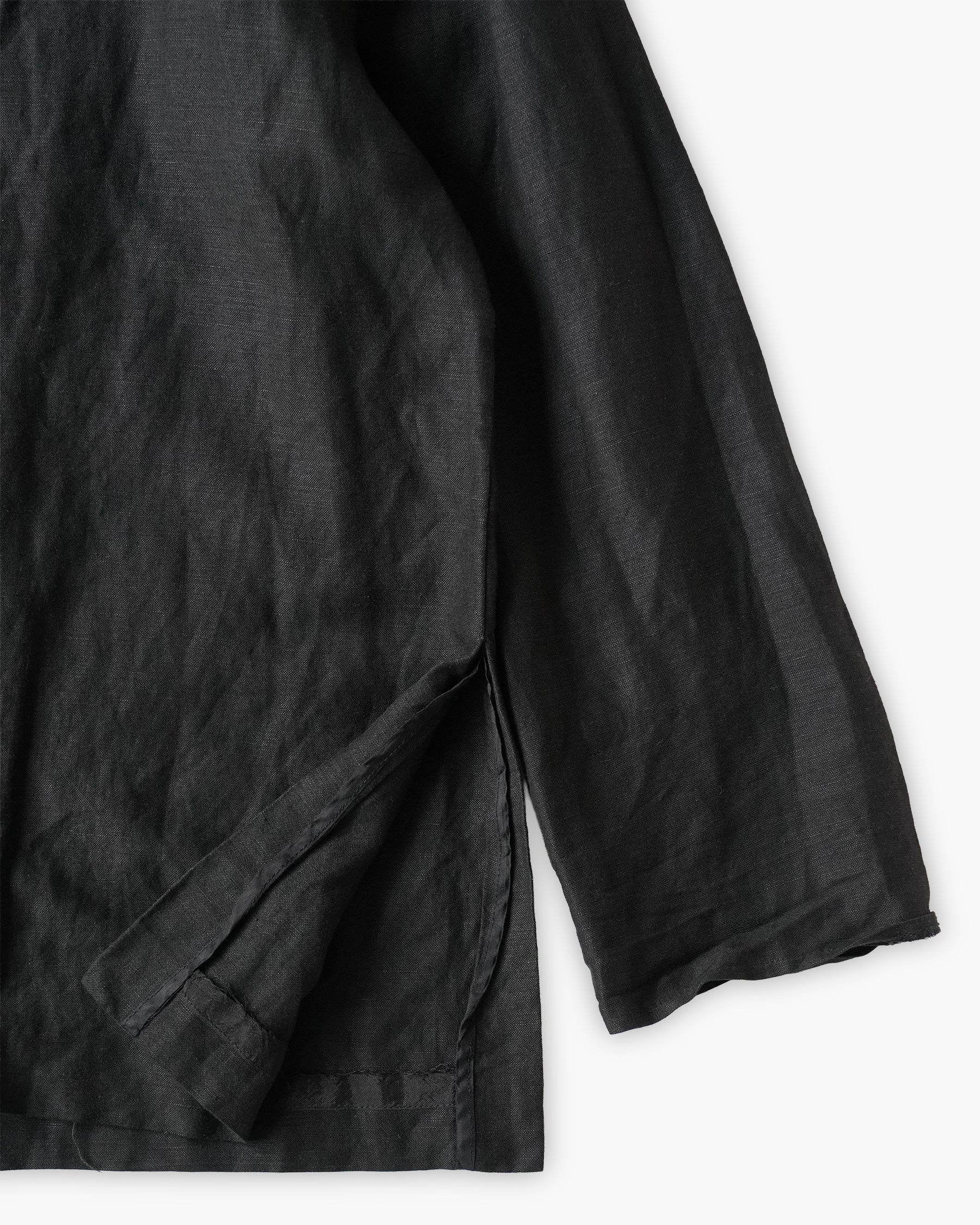 Linen Rayon Open Collar Jacket