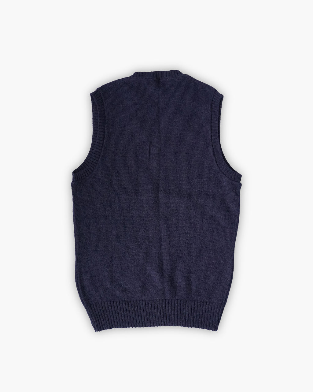 Wool Knit Vest - Navy