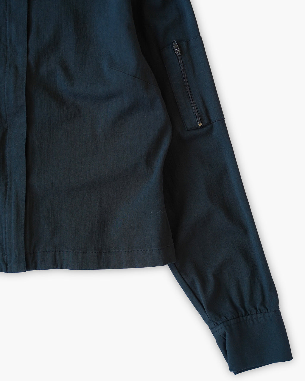 Rayon Cropped Zip Jacket
