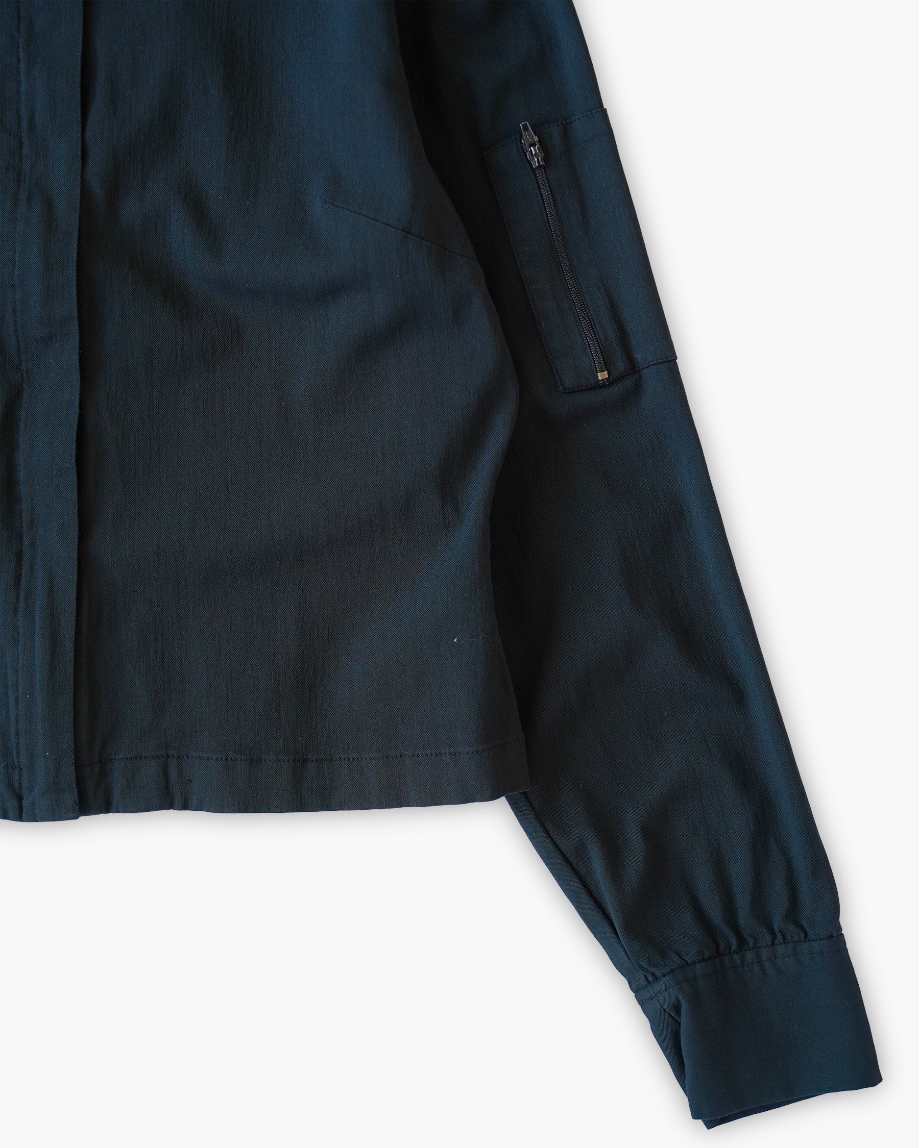 Rayon Cropped Zip Jacket