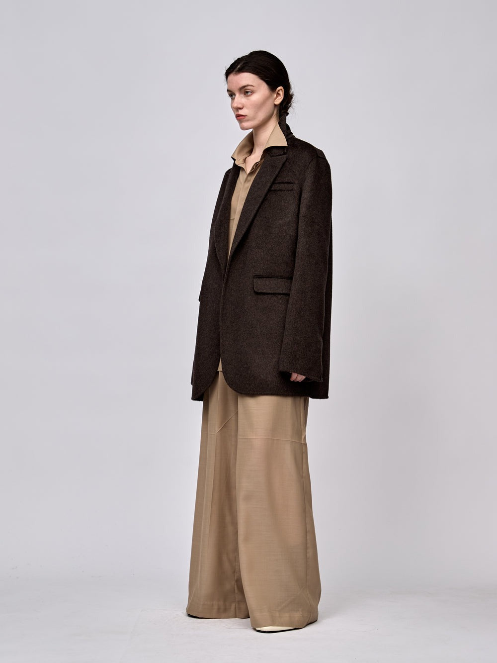 "RUOHAN" COFFEE SUIT JACKET