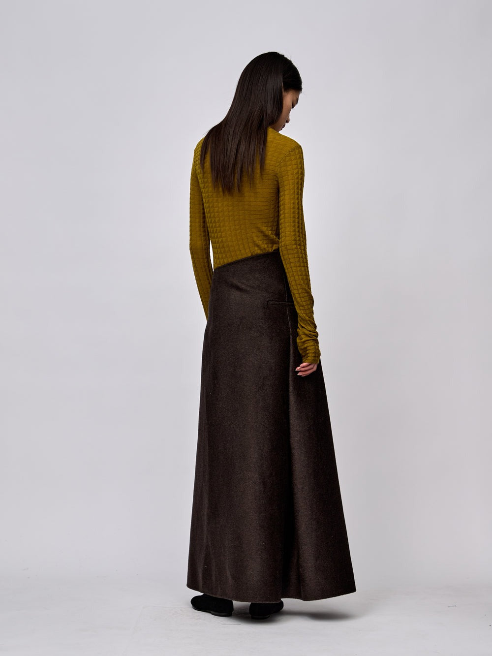 "RUOHAN" COFFEE NASSAU SKIRT